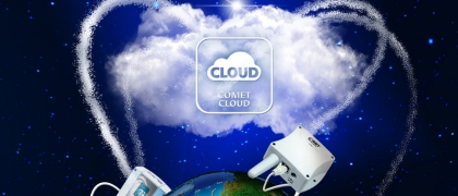 Nous avons connecté les WebSensors de sortie Ethernet au COMET Cloud