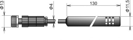 Sonde de température / humidité numérique ultra fine, câble 5 m