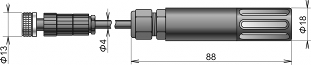 Sonde numérique température / humidité, câble 2 m