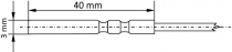 Ultra thin temperature probe Pt1000TG3/E, ELKA connector