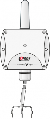 Wireless thermometer with built-in sensor and with pulse counting input, IoT Sigfox