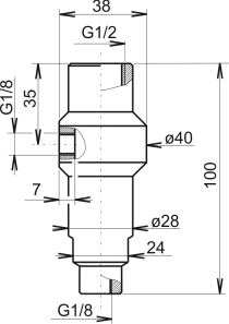 Chambre à air pour mesure de l'air comprimé jusqu'à 25 bars