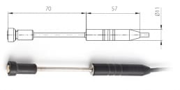 2034-220 / E, sonde de température, câble 1 m