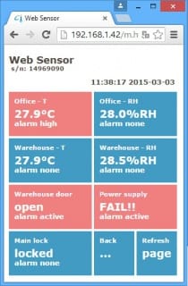 WebSensor avec PoE - Deux canaux avec des entrées binaires