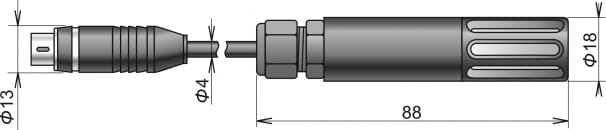 Sonde numérique température / humidité, câble 5 m