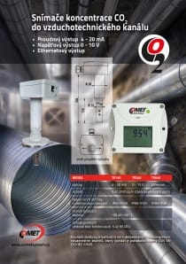 Transmetteur de concentration de CO2 avec sortie 4-20 mA, montage sur gaine